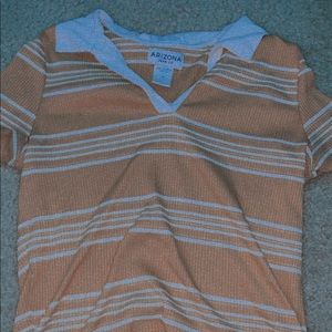 Cropped Yellow Collared Shirt